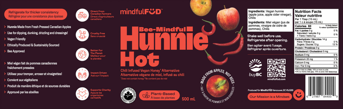 Retail Bee-Mindful HOT Hunnie (6 x 460g)